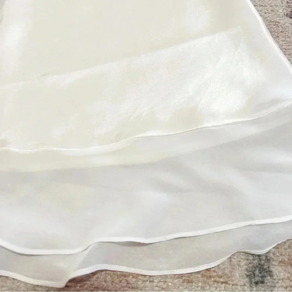 Y2K White Bridal Nightgown size Medium - Picture 4 of 8